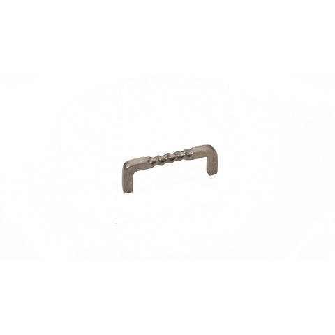 Brass Cabinet Pull - 3" C2C - Twisted Handle - Silver