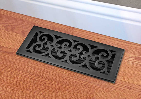 Cast Iron Floor Vent - Scroll Style - Multiple Sizes