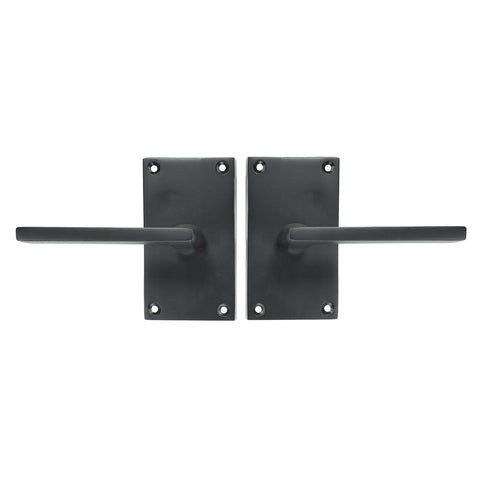 Solid Bronze Passage Set - Square with Tapered Handle - Black