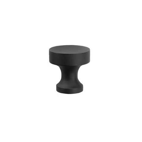 Solid Bronze 1-1/4" Flat Top Cabinet Knob - Black