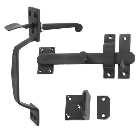 Solid Bronze Gate Kit - Tapered Handle - Black