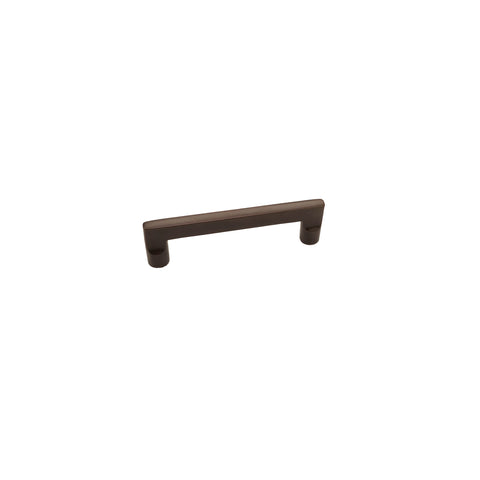 Brass Cabinet Pull - 4" C2C - Flared Flat Handle - Oil-Rubbed Bronze