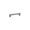 Brass Cabinet Pull - 4" C2C - Flared Flat Handle - Silver