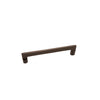 Brass Cabinet Pull - 6" C2C - Flared Flat Handle - Oil-Rubbed Bronze