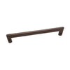 Brass Cabinet Pull - 9" C2C - Flared Flat Handle - Oil-Rubbed Bronze