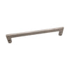 Brass Cabinet Pull - 9" C2C - Flared Flat Handle - Silver