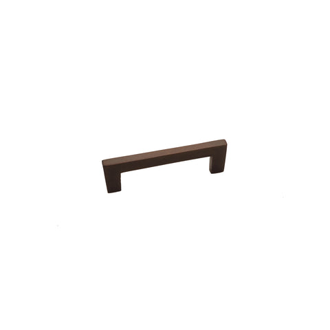Brass Cabinet Pull - 4" C2C - Flat Handle - Oil-Rubbed Bronze