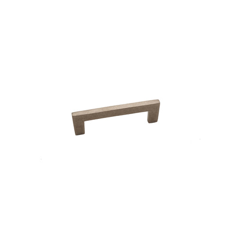 Brass Cabinet Pull - 4" C2C - Flat Handle - Silver