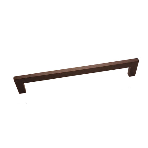 Brass Cabinet Pull - 9" C2C - Flat Handle - Oil-Rubbed Bronze