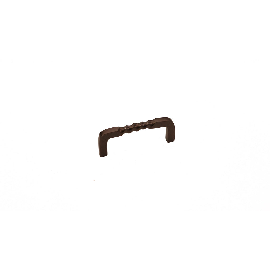 Brass Cabinet Pull - 3" C2C - Twisted Handle - Oil-Rubbed Bronze
