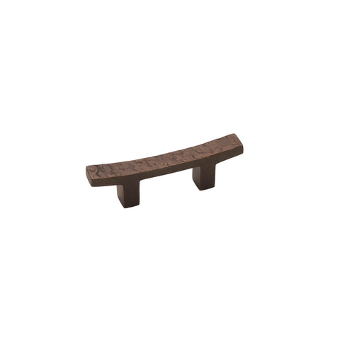Brass Cabinet Pull - 2" C2C - Textured Handle - Oil-Rubbed Bronze