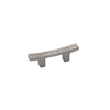 Brass Cabinet Pull - 2" C2C - Textured Handle - Silver