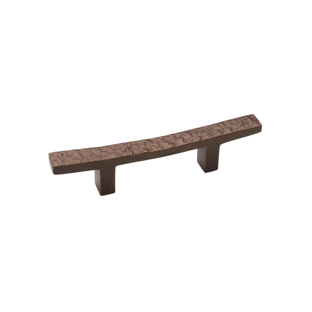 Brass Cabinet Pull - 3" C2C - Textured Handle - Oil-Rubbed Bronze