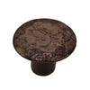 Brass Cabinet Knob - 1-1/2" Size - Textured Round Knob - Oil-Rubbed Bronze
