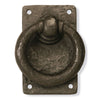 Solid Bronze Textured 4-1/2" Pull Ring on Plate