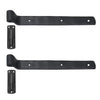 Brass Shutter Arch Strap Pair with Pintle - 10” Long - 1-1/4” Offset