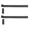 Brass Shutter Arch Strap Pair with Pintle - 14” Long - 3/4” Offset