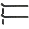 Brass Shutter Arch Strap Pair with Pintle - 14” Long - 2-1/4” Offset