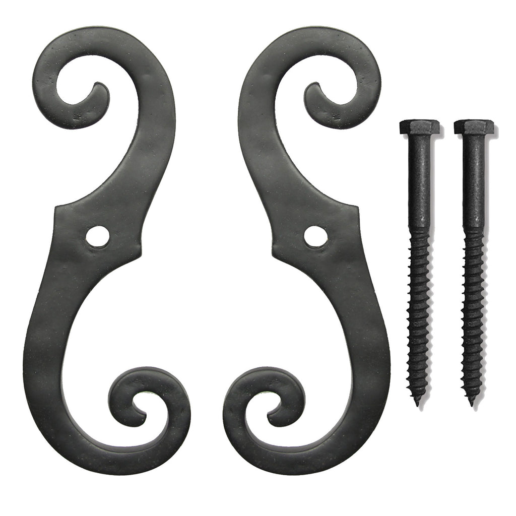 Brass Shutter Dog Pair - S Design