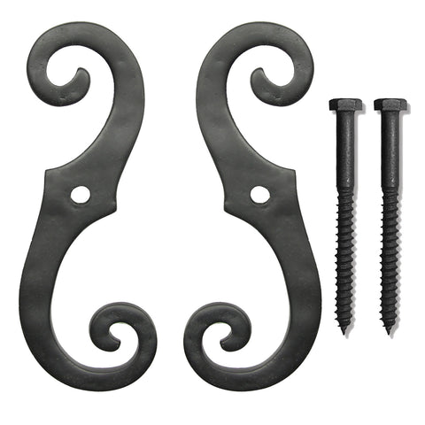 Brass Shutter Dog Pair - S Design