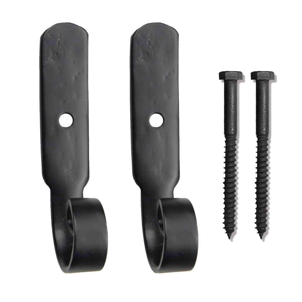 Brass Shutter Dog Pair - Rat Tail