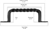 Solid Bronze Gate & Door Pull Handle - Twist