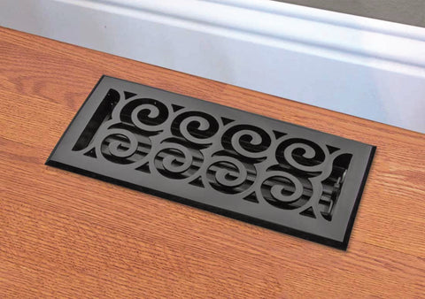 Cast Iron Floor Vent - Legacy Scroll Style - Multiple Sizes