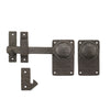 Solid Bronze Textured 7" Square Lever Latch with Mushroom Knob