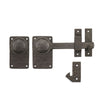 Solid Bronze Textured 7" Square Lever Latch with Mushroom Knob