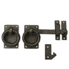 Solid Bronze Textured 7" Square Lever Latch with Pull Ring