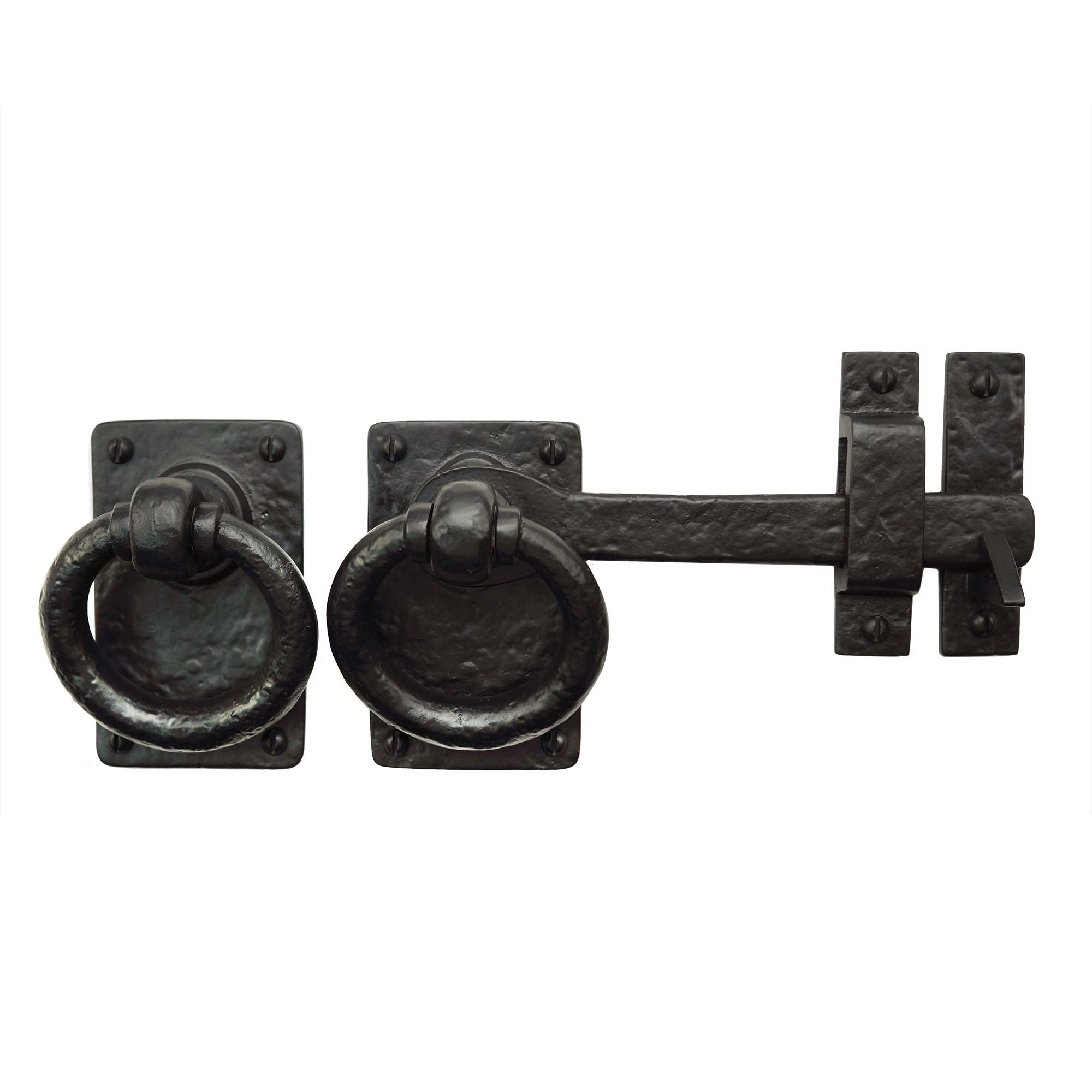 From The Anvil Gate Latch with Ring Pull | Black